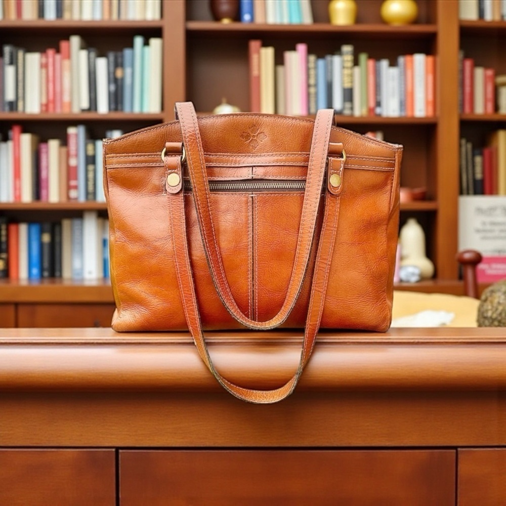 Patricia Nash Rich Brown Leather Shoulder Bag